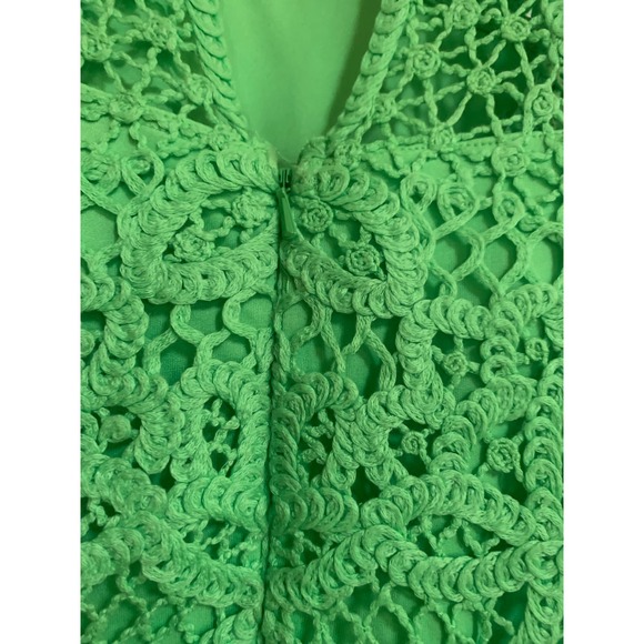 Lilly Pulitzer Jamie Above the Knee Crochet Line Green Women's Size XS - Picture 10 of 11